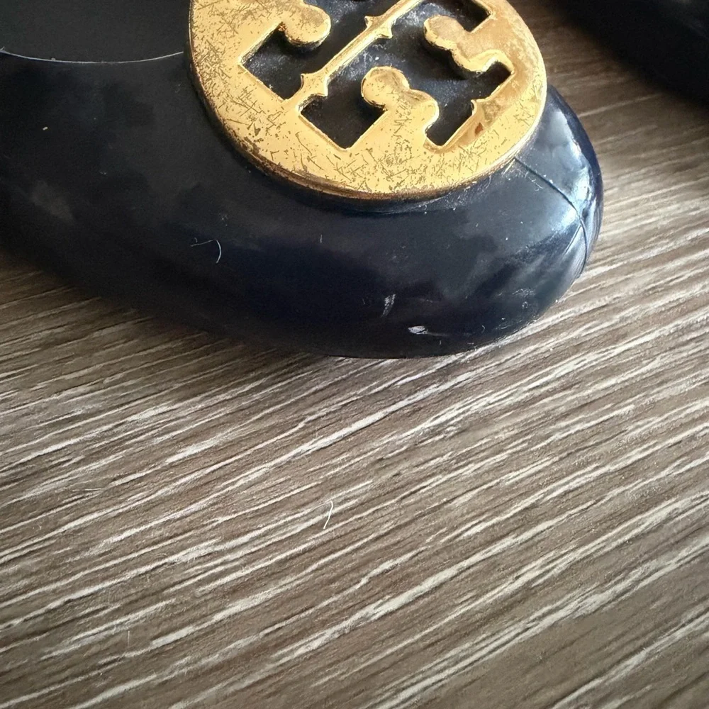 Tory Burch Navy Jelly Flats size 8